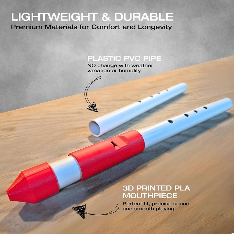 ICO Native American Flute by Instruments by Bras with Interchangeable Mouthpiece and Two Bodies in C and A for All Skill Levels, Flute Instrument Handcrafted in France - Image 5
